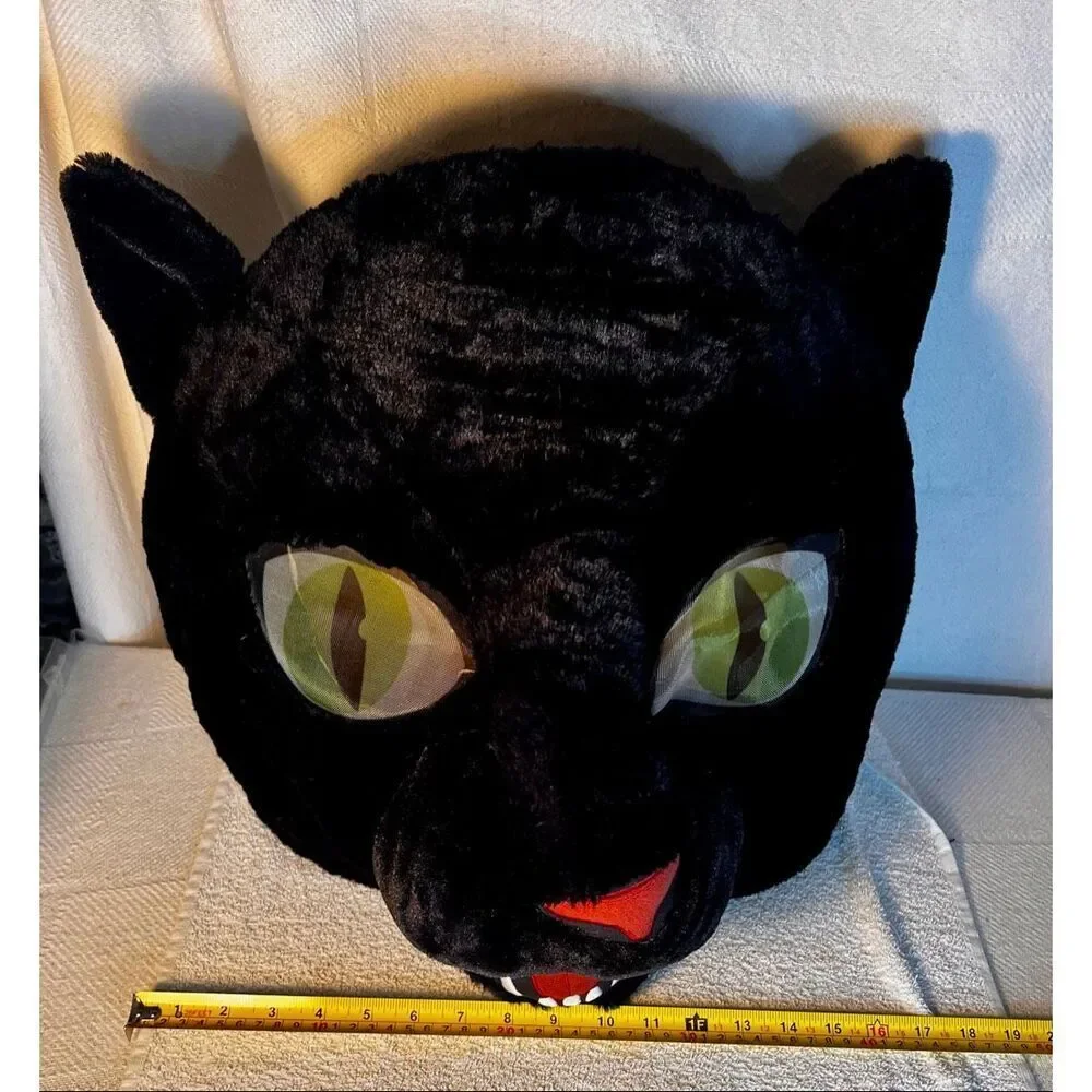 BIG GREETER HEADS BLACK CAT PANTHER HEAD DAN DEE Halloween COSTUME MASCOT